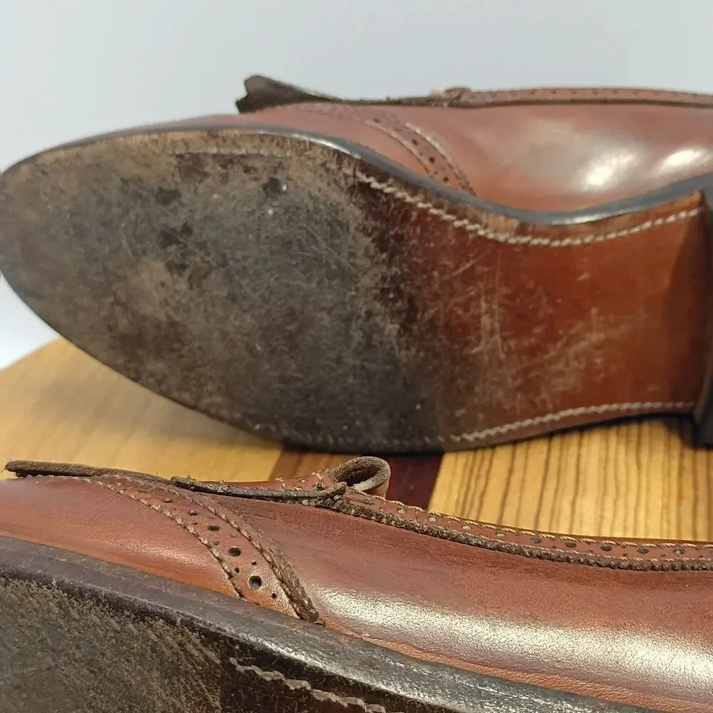 Allen Edmonds Bridgeton Leather Slip On Kiltie Tassel Shoes Loafers Size 10